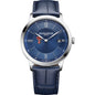 Texas Tech Men's Baume et Mercier 40mm Classima Quartz Watch with Blue Dial & Dark Blue Leather Strap Shot #2