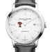 Texas Tech Men's Baume et Mercier 42mm Classima Automatic Watch with White Dial & Black Leather Strap