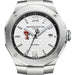 Texas Tech Men's Baume et Mercier 42mm Riviera Watch with White Dial & Bracelet