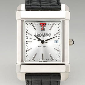 Texas Tech Men&#39;s Collegiate Watch with Leather Strap Shot #1