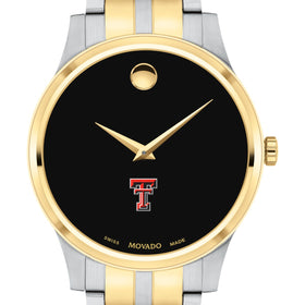 Texas Tech Men's Movado Collection Two-Tone Watch with Black Dial Shot #1