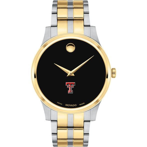 Texas Tech Men's Movado Collection Two-Tone Watch with Black Dial Shot #2