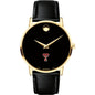 Texas Tech Men's Movado Gold Museum Classic Leather Shot #2