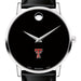 Texas Tech Men's Movado Museum with Leather Strap