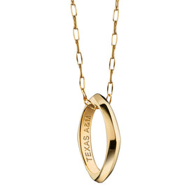 Texas Tech Monica Rich Kosann Poesy Ring Necklace in Gold Shot #1