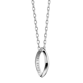 Texas Tech Monica Rich Kosann Poesy Ring Necklace in Silver Shot #1