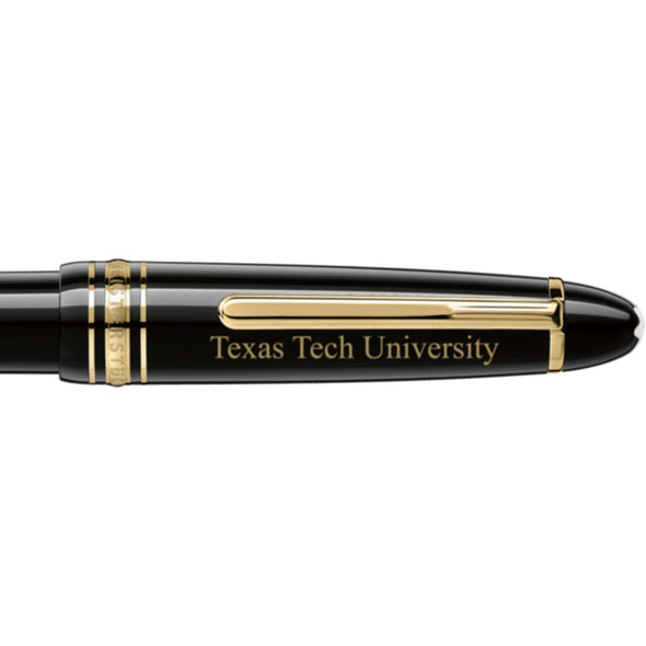 Texas Tech Montblanc Meisterstück Midsize Ballpoint Pen in Gold Shot #2