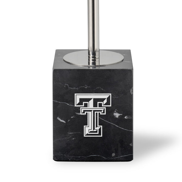 Texas Tech Polished Nickel Lamp with Marble Base & Linen Shade Shot #2