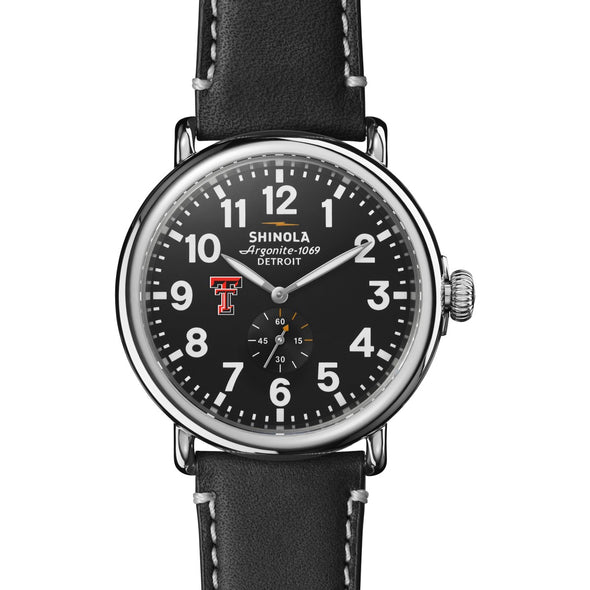 Texas Tech Shinola Watch, The Runwell 47 mm Black Dial Shot #2