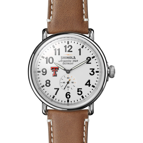 Texas Tech Shinola Watch, The Runwell 47 mm White Dial Shot #2