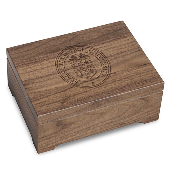 Texas Tech Solid Walnut Desk Box Shot #1