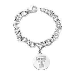 Texas Tech Sterling Silver Charm Bracelet Shot #1