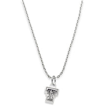 Texas Tech Sterling Silver Necklace with Enamel Charm Shot #1