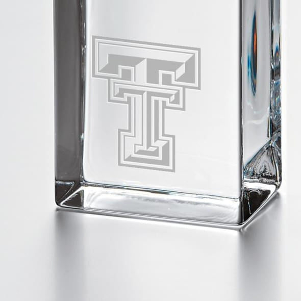 Texas Tech Tall Glass Desk Clock by Simon Pearce Shot #2