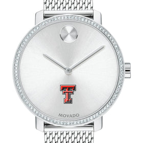 Texas Tech Women's Movado Bold with Crystal Bezel & Mesh Bracelet Shot #1