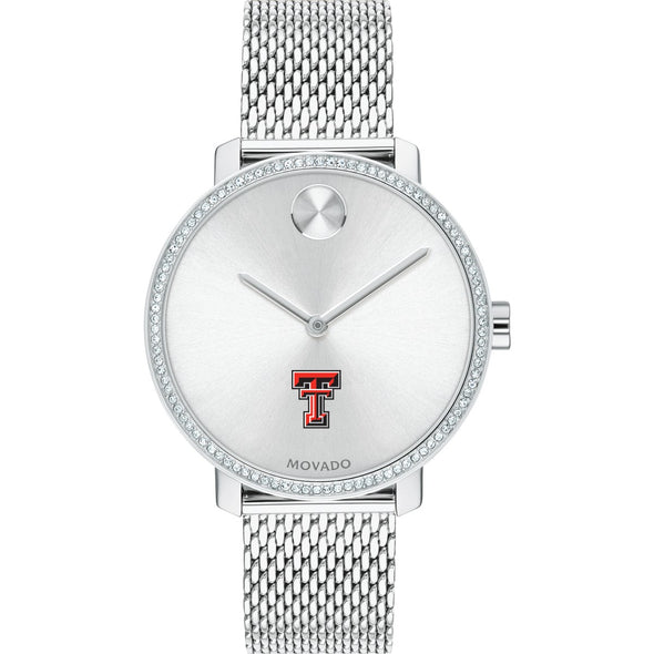 Texas Tech Women's Movado Bold with Crystal Bezel & Mesh Bracelet Shot #2
