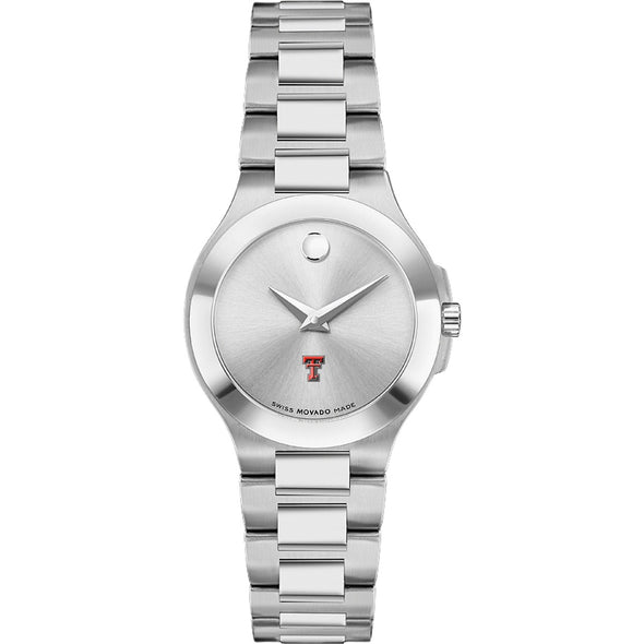 Texas Tech Women&#39;s Movado Collection Stainless Steel Watch with Silver Dial Shot #2
