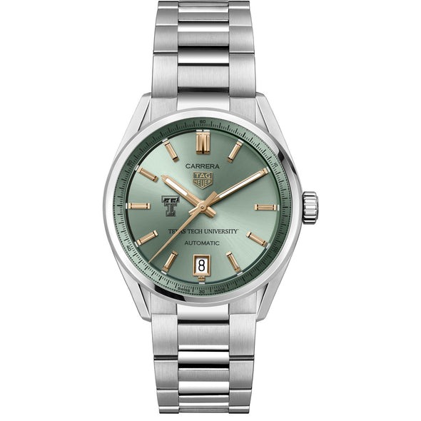 Texas Tech Women's TAG Heuer Steel Carrera Automatic with Green Dial Shot #2