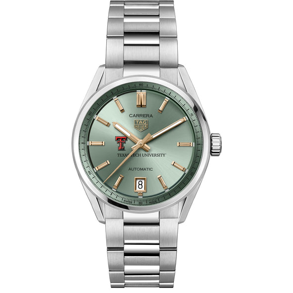 Texas Tech Women's TAG Heuer Steel Carrera with Green Dial Shot #2
