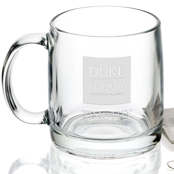 The Fuqua School of Business 13 oz Glass Coffee Mug Shot #2