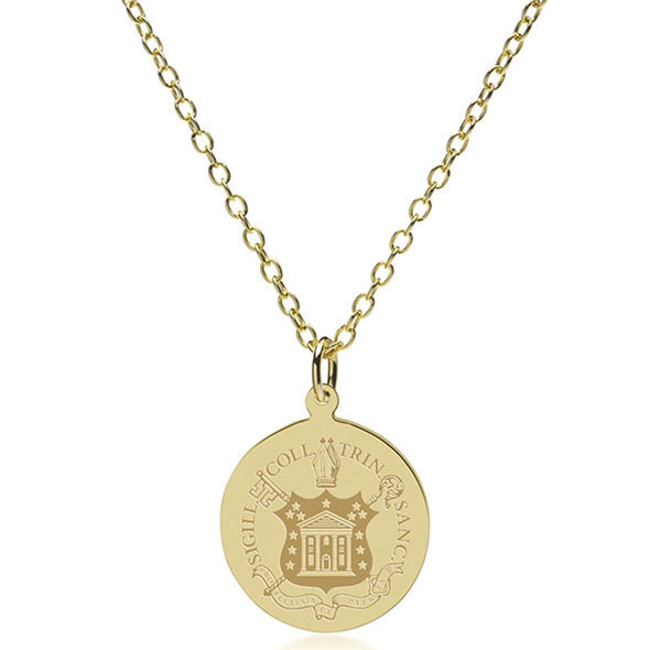 Trinity 14K Gold Pendant & Chain Shot #2