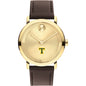 Trinity College Men's Movado BOLD Gold with Chocolate Leather Strap Shot #2