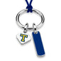 Trinity College Silk Necklace with Enamel Charm & Sterling Silver Tag Shot #2