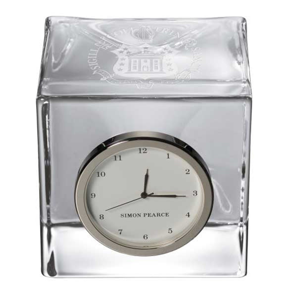 Trinity Glass Desk Clock by Simon Pearce Shot #2