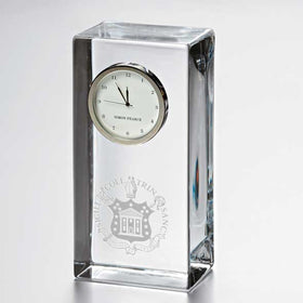 Trinity Tall Glass Desk Clock by Simon Pearce Shot #1