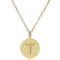 Troy 14K Gold Pendant & Chain Shot #2
