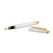 Troy Fountain Pen in Sterling Silver with Gold Trim
