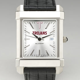 Troy Men&#39;s Collegiate Watch with Leather Strap Shot #1