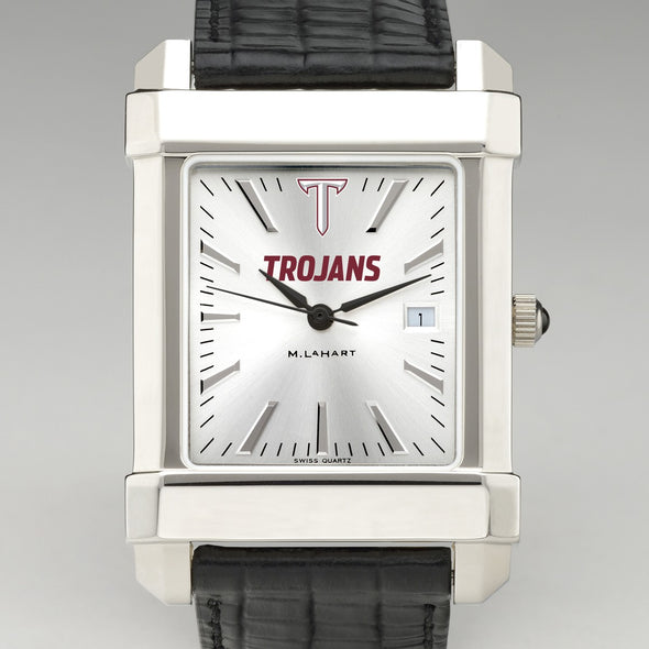 Troy Men's Collegiate Watch with Leather Strap Shot #1