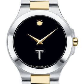 Troy Men&#39;s Movado Collection Two-Tone Watch with Black Dial Shot #1