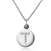 Troy Necklace with Charm in Sterling Silver
