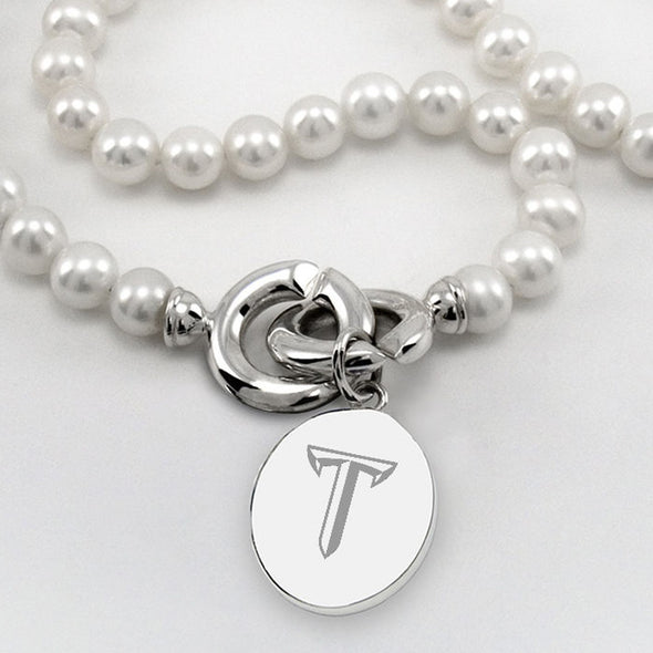 Troy Pearl Necklace with Sterling Silver Charm Shot #2