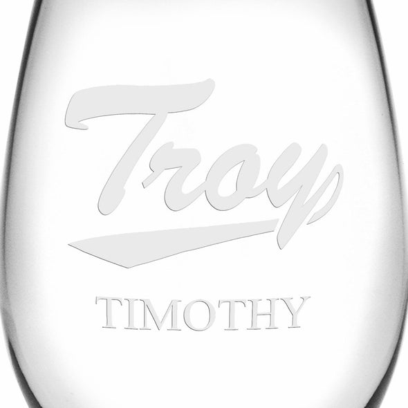 Troy Stemless Wine Glasses Made in the USA - Set of 4 Shot #3