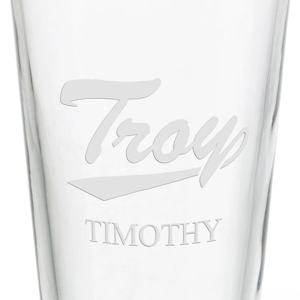 Troy University 16 oz Pint Glass- Set of 4 Shot #3
