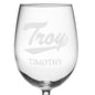 Troy University Red Wine Glasses - Set of 2 - Made in the USA Shot #3