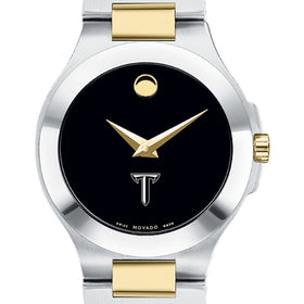 Troy Women&#39;s Movado Collection Two-Tone Watch with Black Dial Shot #1
