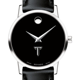 Troy Women's Movado Museum with Leather Strap Shot #1