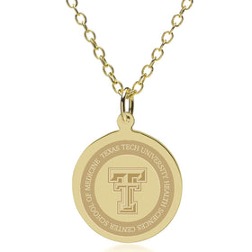TTUHSC SOM 18K Gold Pendant & Chain Shot #1