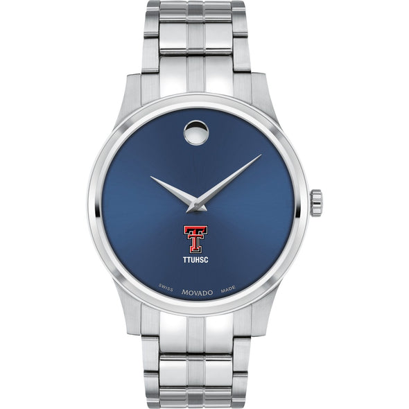 TTUHSC SOM Men's Movado Collection Stainless Steel Watch with Blue Dial Shot #2