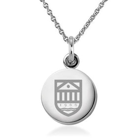 Tuck Necklace with Charm in Sterling Silver Shot #1