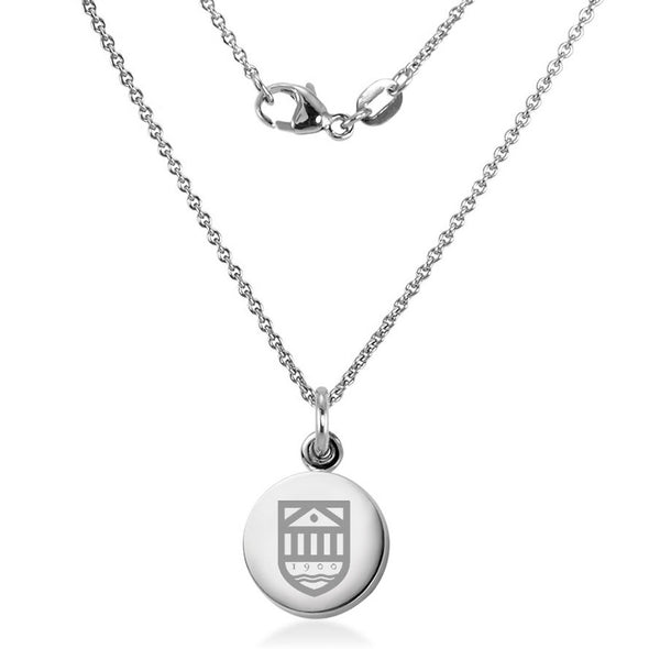 Tuck Necklace with Charm in Sterling Silver Shot #2