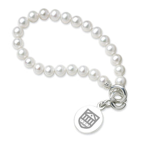Tuck Pearl Bracelet with Sterling Silver Charm Shot #1