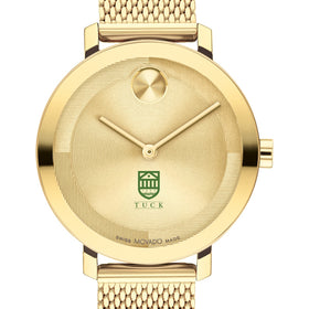 Tuck School of Business Women&#39;s Movado Bold Gold with Mesh Bracelet Shot #1