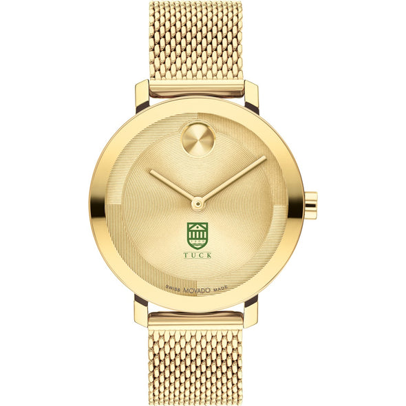 Tuck School of Business Women&#39;s Movado Bold Gold with Mesh Bracelet Shot #2