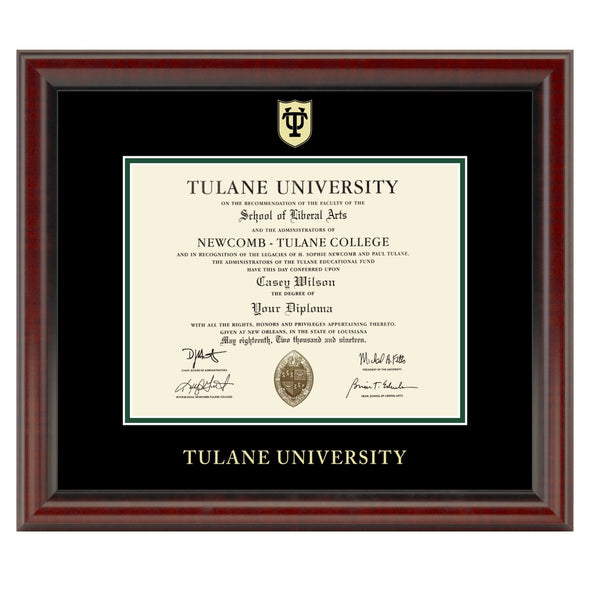 Tulane Diploma Frame - Fidelitas Shot #1