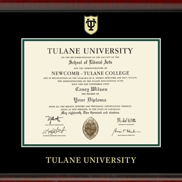 Tulane Diploma Frame - Fidelitas Shot #2